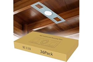 CycevSun 36 Pack New Construction Rough in Plate Pre mounting Bracket for 3/4 /6 inch Wafer Lights, 26 Inch Length, Shallow Recessed Light Housing, Galvanized Metal Sheet