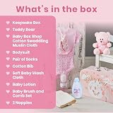 Baby Box Shop Baby Girl Gift Set Newborn Pink Hamper Keepsake Box view 2