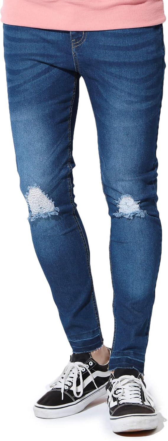 Amazon Jiggys Shop ダメージジーンズ メンズ スキニーデニム クラッシュ デニム ジーパン ストレッチ パンツ Xl ブルー ジーンズ 通販 Amazon Jiggys Shop ダメージジーンズ メンズ スキニーデニム クラッシュ デニム ジーパン ストレッチ パンツ Xl ブルー ジーンズ 通販