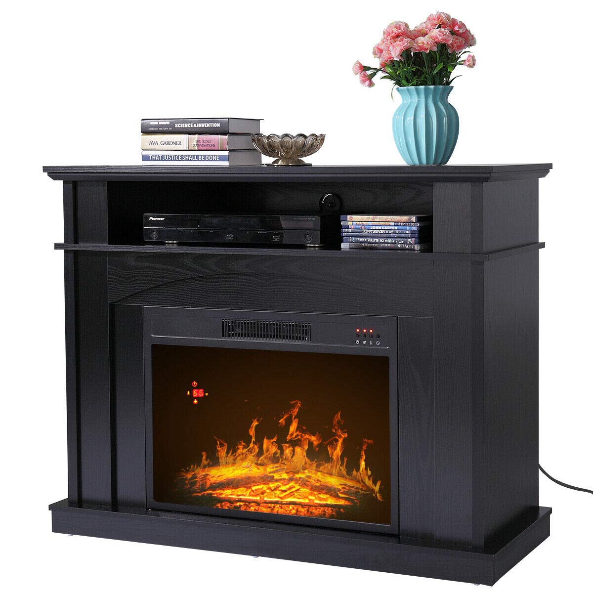 Best Cherry Fireplace Tv Stand Led Remote