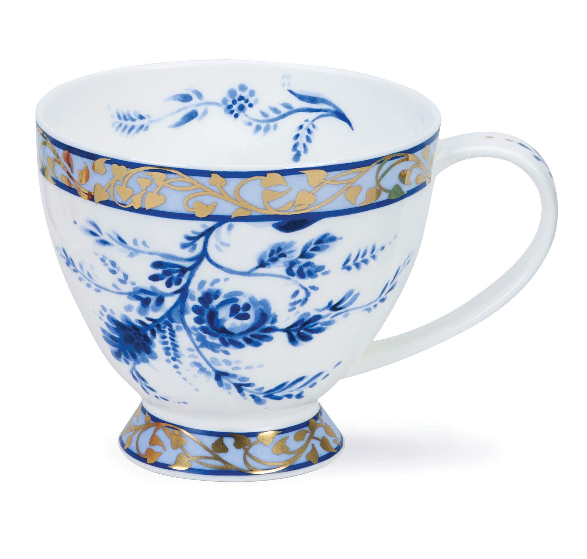 Dunoon Fine Bone China Skye Mug Cup - Made in England (Delft Blue)
