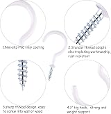 TUPARKA 10 Pcs Ceiling Hooks Heavy Duty Plant Hooks 2 Inches White view 3