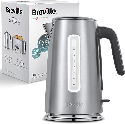 Breville Edge Low Steam Kettle 1.7L 3kW Brushed Stainless Steel VKT236