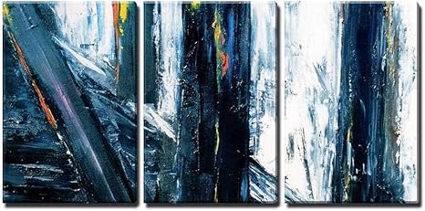 Amazon Com Wall26 3 Piece Canvas Wall Art Very Large Scale Original Abstract Painting On Canvas Modern Home Art Stretched And Framed Ready To Hang 24 X36 X3 Panels Posters Prints