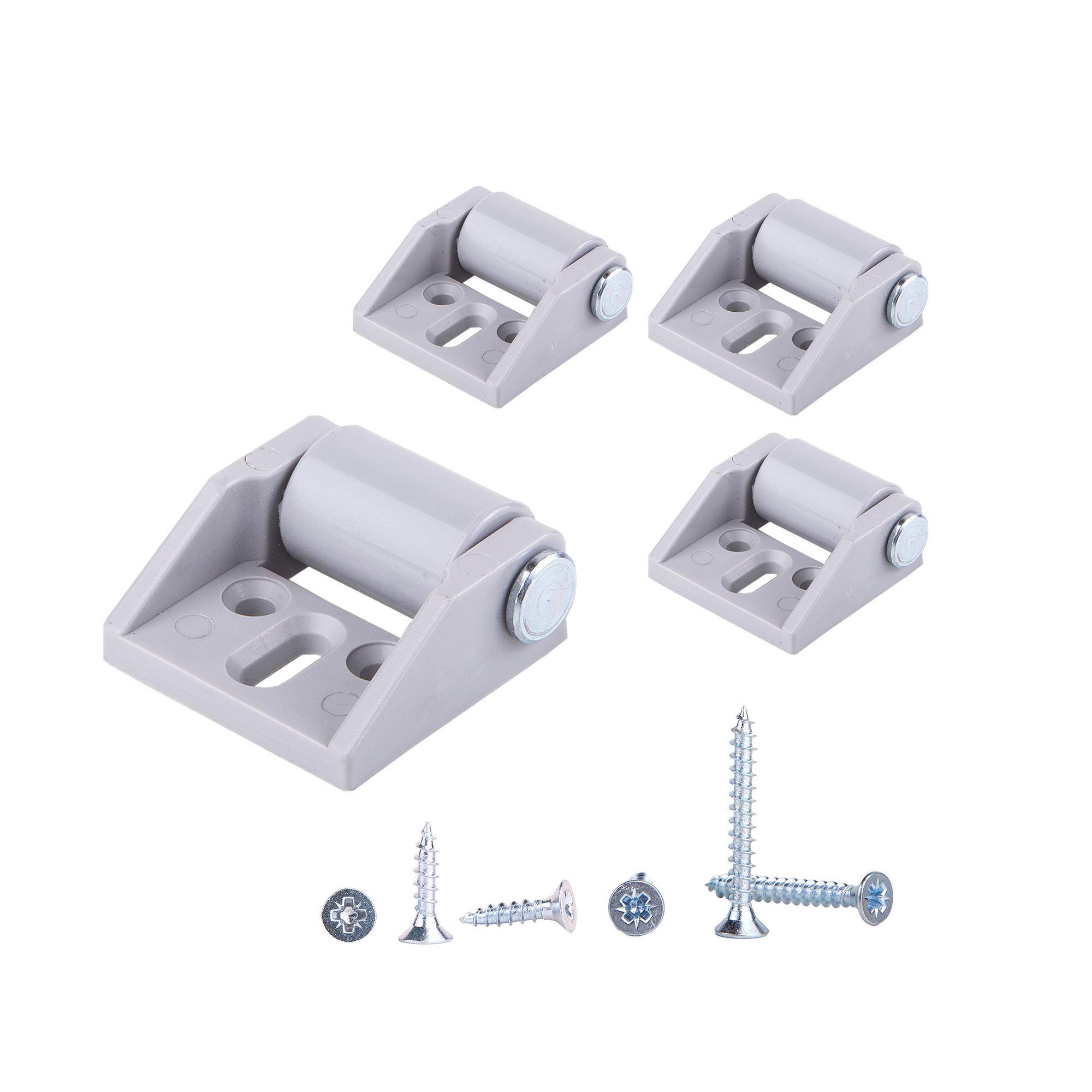 Lucido 4 Pack 16 mm Small Plastic Wheels, Durable Non-Swivel Fixed Wheels, Casters for Furniture & Equipment, Screws Included