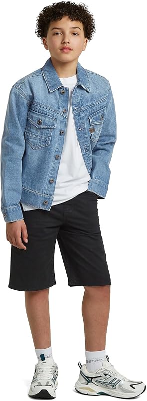 Jeans Knit pvt Ltd Dakota Pull On Shorts - Pantalones Cortos, Color Negro (Dk Black D29706-01-6484), 10 años para niño