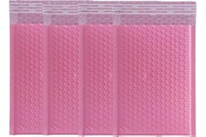 Bubble Mailers 4X6 Inch 50 Pack Small Padded Envelopes Poly Thicken Padded Self Seal Envelopes Bags (Pink)