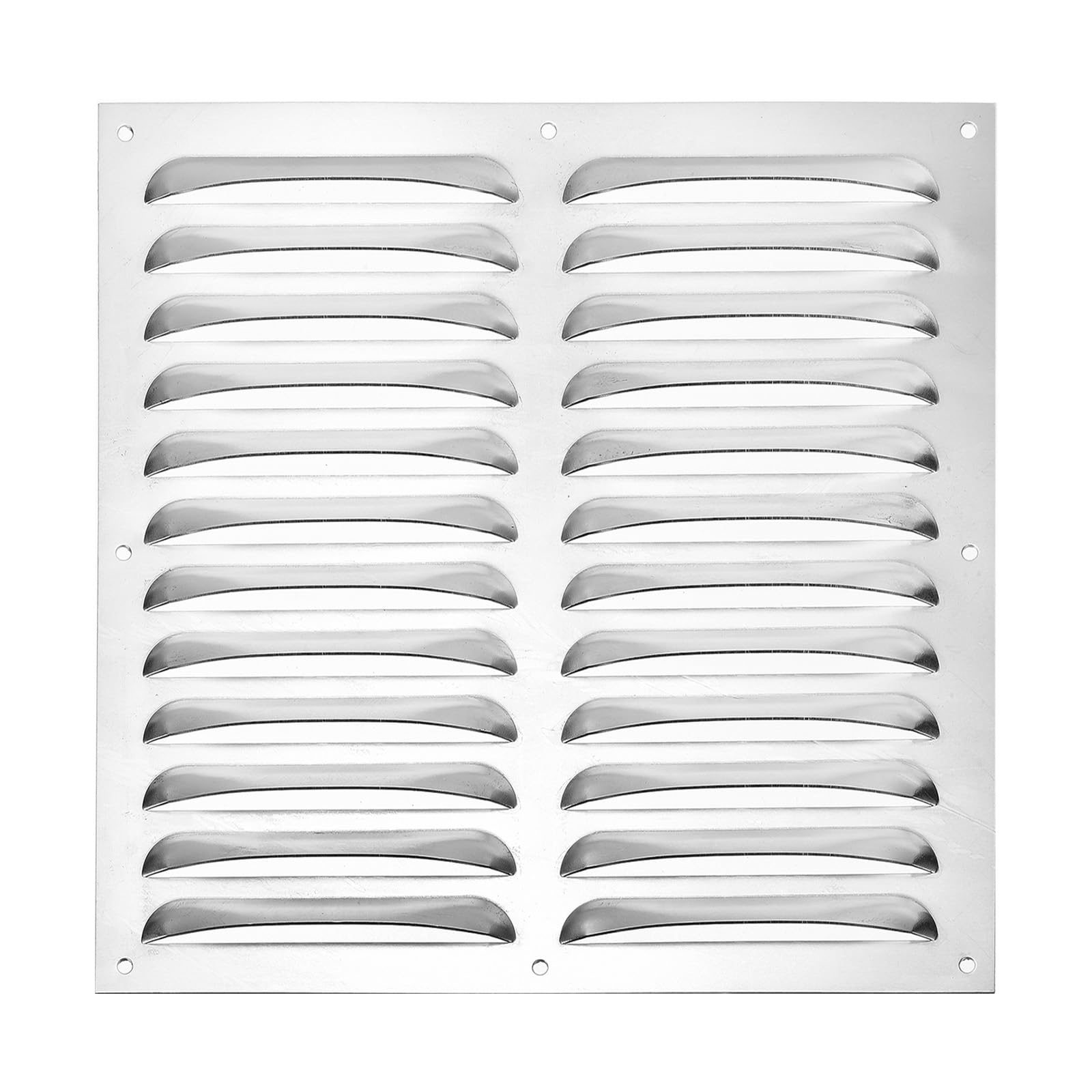 PATIKIL Return Air Grille, 12 x 12 Inch, Aluminum Duct Opening Vent Cover Grill, with Blue Film and Mounting Screws, for Sidewall Ceiling HVAC, Silver Tone