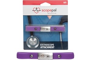 ScopePal Clip for Stethoscopes, Stethoscope Clip for Doctors, Nurses, Medical Students, Stethoscope Accessory Compatible with 3M Littmann Classic III, Lightweight II S.E, and More, Purple