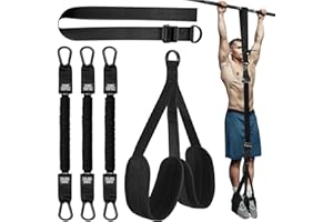 HPYGN Pull Up Assistance Bands, Heavy Duty Resistance Band for Pull Up Assist, Adjustable Weight/Size with Fabric Feet/Knee Rest, Bands for Pull Up Assist for Strength Training, Patented Pull Up Assist Band