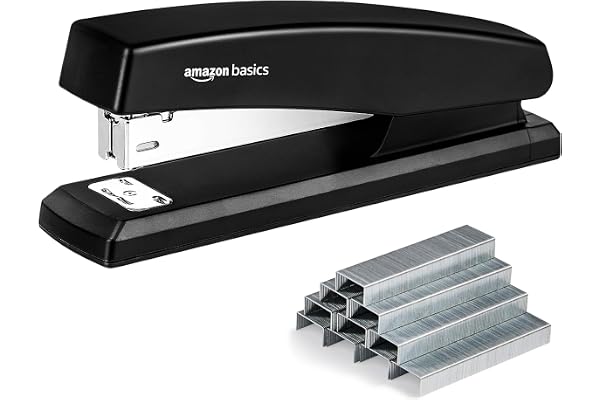 Amazon Basics Office Stapler with 1000 Staples - Black
