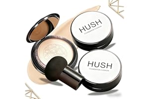 Hush Makeup Foundation, Mushroom Head Air Cushion CC Cream, BB Cream Finish, Light to Medium Complexions, Moisturized Full Co