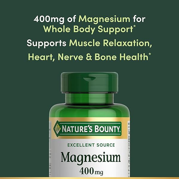 NATURE’S BOUNTY MAGNESIUM 400 MG, 75 SOFTGELS