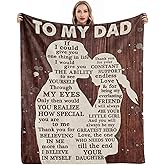 Gifts for Dad from Daughter to My Dad Blanket Best Gift for Fathers Day Birthday Christmas Valentines Day Bday Present Idea for Father Husband Men Him Healing Thoughts Throw Blanket 60''x50''