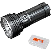 Fenix LR40R V2.0 15,000 Lumen Super Bright Flashlight, USB-C Fast Charging Rechargeable Long Throw Searchlight with Floodlight and Spotlight and Organizer
