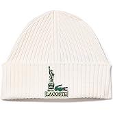 Lacoste Unisex-Adult New York Wool Badge Beanie