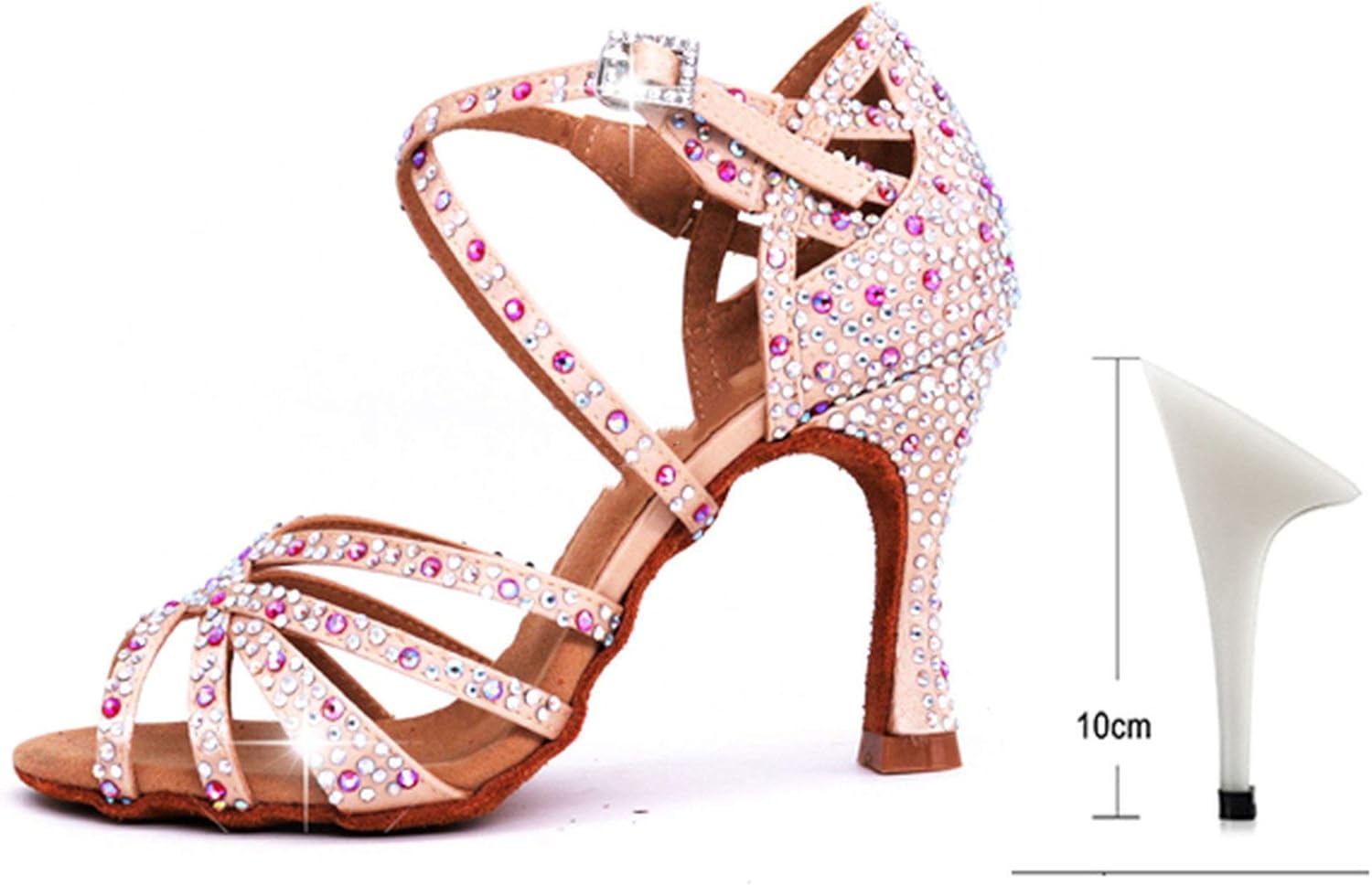 bronze rhinestone shoes