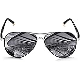 ROCKNIGHT Polarized Aviator Sunglasses for Men Women Metal Flat Top Sunglasses lightweight Driving UV400 Outdoor 58mm