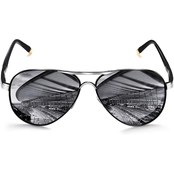 Amazon.com: zeroUV FULL MIRROR Mirrored Metal Aviator  display picture 2