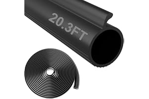 Hzetuu 20.3 FT Garage Door Seals Bottom Rubber, P Bulb Garage Door Bottom Seal Replacement, Garage Door Weather Stripping Bottom Seal Fit for Overhead Door Home Improvement