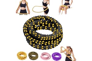 Weighted Infinity Fitness Hoop for Adult Weight Loss,2.9lb Soft Spring Exercise Hoops,Foldable Fitness Circles,Waist-Friendly