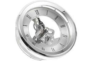 Alipis 103mm Silver Metal Gear Clock Movement Insert Large Round Clock Mechanism Replacement for DIY Repair