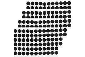 FOMIYES 200pcs Black Silicone Non-Slip Cutting Board Feet, 15mm Diameter X 1mm Thick Adhesive Pads