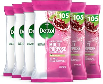 Dettol Antibacterial Multipurpose Cleaning Wipes Pomegranate & Lime 630