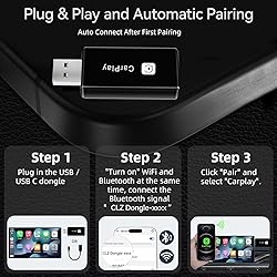 Wireless CarPlay Adapter, Converts Wired to Carplay