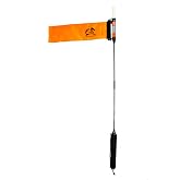 YakAttack VisiCarbon Pro Kayak Visibility Light with Flag | 48" Collapsible Safety Pole | LED Light, 100-Hour Runtime | MightyMount &amp; GearTrac Ready (CPM) | Kayak Fishing Accessories