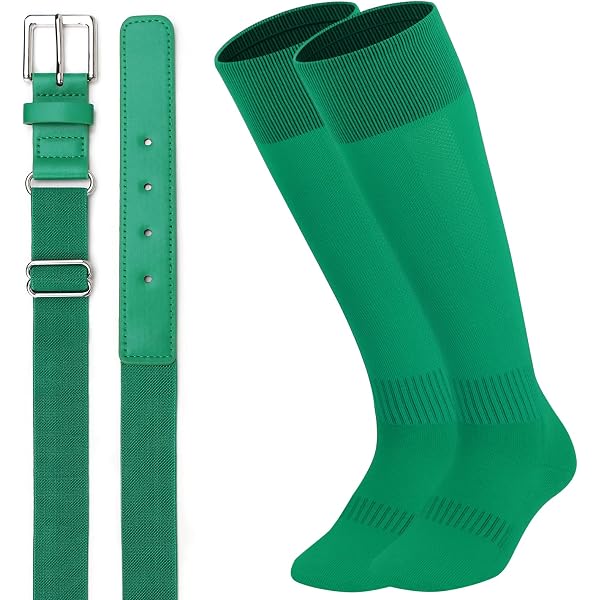 Ratokaler Baseball Socks & Belt Combo - Youth & Adult Softball Accessory Set