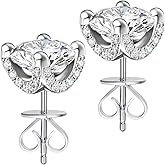 ABSOLUTE Moissanite Earrings Studs for Womens 2 Carat S925 Sterling Silver Stud Earrings D Color VVS1 Clarity