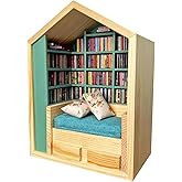 Anxiety Bookshelf, Shake Away Your Anxiety Mini Bookshelf Ornament Miniature Library Decor for Rooms Studies Desks Living Roo