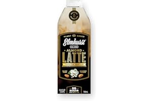 Elmhurst 1925 Toasted Almond Vanilla Latte – Plant-Based, Vegan, Dairy-Free Plant Milk Latte Made of Cold Brew Premium Arabica with 95mg Caffeine & Madagascar Vanilla – 25.4oz (Pack of 6)