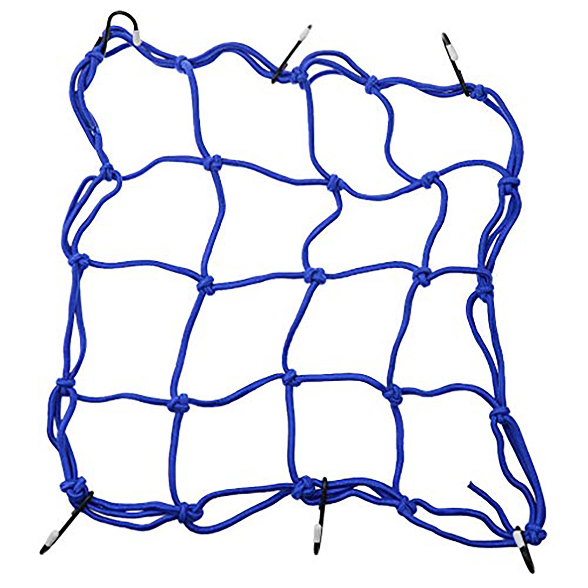 GOOFIT 12" x 12" Elasticated Bungee Luggage Cargo Net with Hooks Hold Down Replacement For Motorcycles Motorbike ATV Bikes Cars Trucks Dark Blue