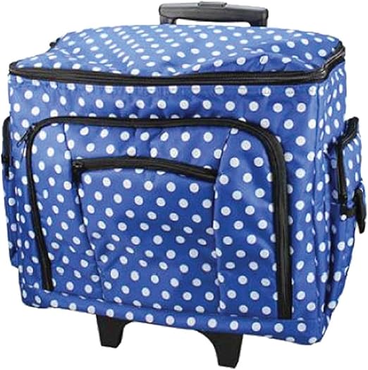Large Sewing Machine Trolley Bag on Wheels in a Durable Navy Blue