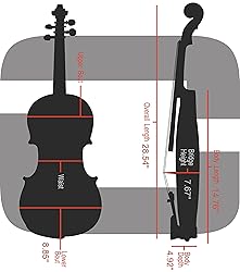Crossrock Violin Fiberglass Case 4/4 Full Size
