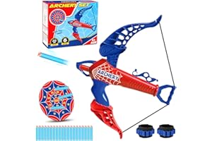 Britik Bow and Arrow for Kids Toys: Spider Archery Set with Target 20 Suction Cup Arrows, Spider Toy Bow and Arrow for Kids 3-8 Shooting Toys for Age 5-7 Indoor Outdoor Toy Gift for Boys Age 3+​