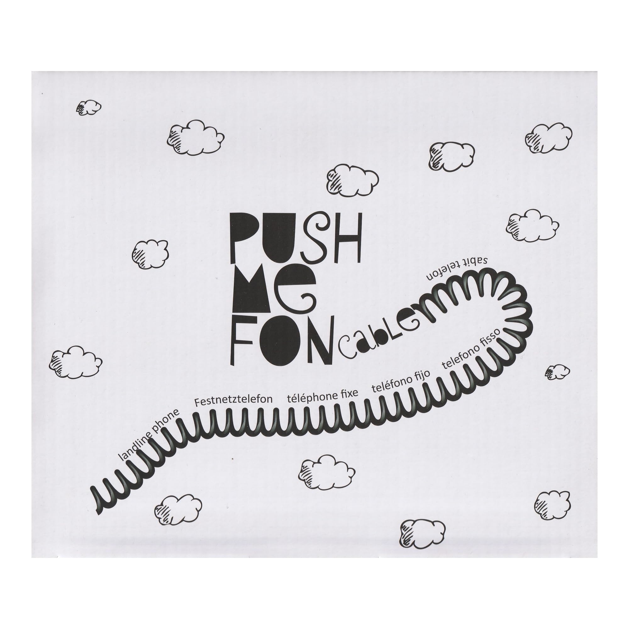 Opis PushMeFon Cable: The Landline Phone for Home in Retro Style - Non Electric Vintage Push Button Telephone for Landline Connections in Light Blue