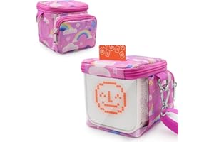 Taladad Carrying Case Compatible with Yoto Card Holder,Storage Bag Case for Yoto Player 2nd/3rd Kids Speaker Audio Plays Audiobook Cards Radio and Card Case Hold (Rainbow)