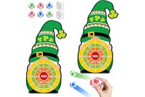 chiazllta 2 Pcs Fun St. Patrick's Dart Board Games for Kids Large St. Patrick's Dwarf Dartboard with Sticky Balls Indoor Outdoor Sports Games St. Patrick's Party Toys for St. Patrick's Party Supplies