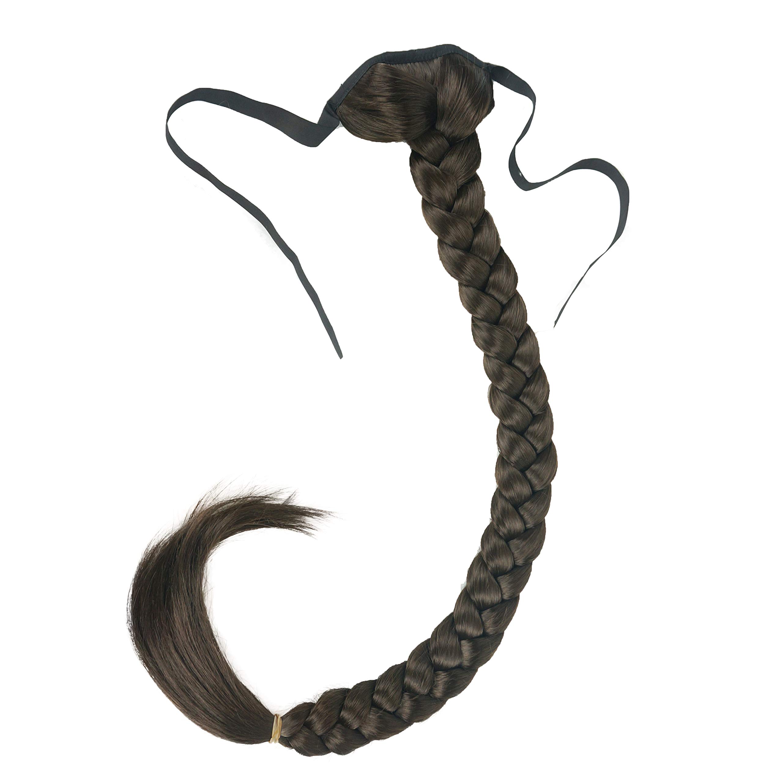Lydell 24" Long Fishtail Braid Wrap Around Ponytail Extension Synthetic Hairpiece #6 Chestnut Brown โ image 1