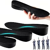 Brandone Height Boosters Increase Insoles Shoe Heel Lifts Men 2-6 Inch Shoe Height Inserts for Men Women Shoes Riser That Make You Taller Rizzsoles Orthopedic High Pads (11.26''Lx2.4''UP) (1Pair)