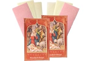 TRINITY CHURCH SUPPLY Oplatki Christmas Wafers, 2 White 1 Pink with Decorative Envelope, Polish Wigilia Tradition, Pack of 2