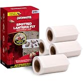 Catchmaster Tree Shield Lantern Fly &amp; Ant Traps Insect Barrier, 4 Rolls 30ft Each, Outdoor Adhesive Crawling Insect Trap to Protect Trees, Fruit &amp; Plants, Pest Control Lawn &amp; Garden
