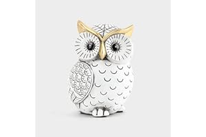 Owl Statue for Home Decor Accents,Owl Decor for Bookshelf Bedroom Living Room Office Table Desk Mantle TV Stand Boho Decorati