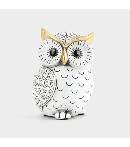 Escultura De Búho De Acero Cromado Hecha A Mano - Obra De