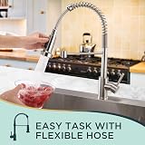 FORIOUS Kitchen Tap Spring Kitchen Sink Mixer High Arc 360 Swivel view 2