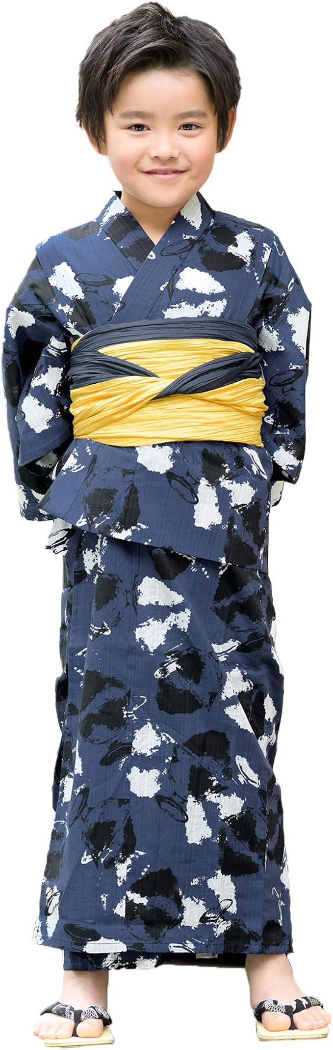 ソウビエン 子供浴衣2点セット 浴衣 兵児帯 男児 紺 黒 かき氷 綿 変わり織り Moika 夏 着物 浴衣 甚平 通販 Amazon