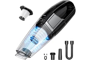 BSRCO Handheld Vacuum Cordless | Car Vacuum Portable Cordless 650mL Washable Dustbin | 25-Min Runtime Rechargeable Hand Held Vacuum 8000Pa Powerful Suction
